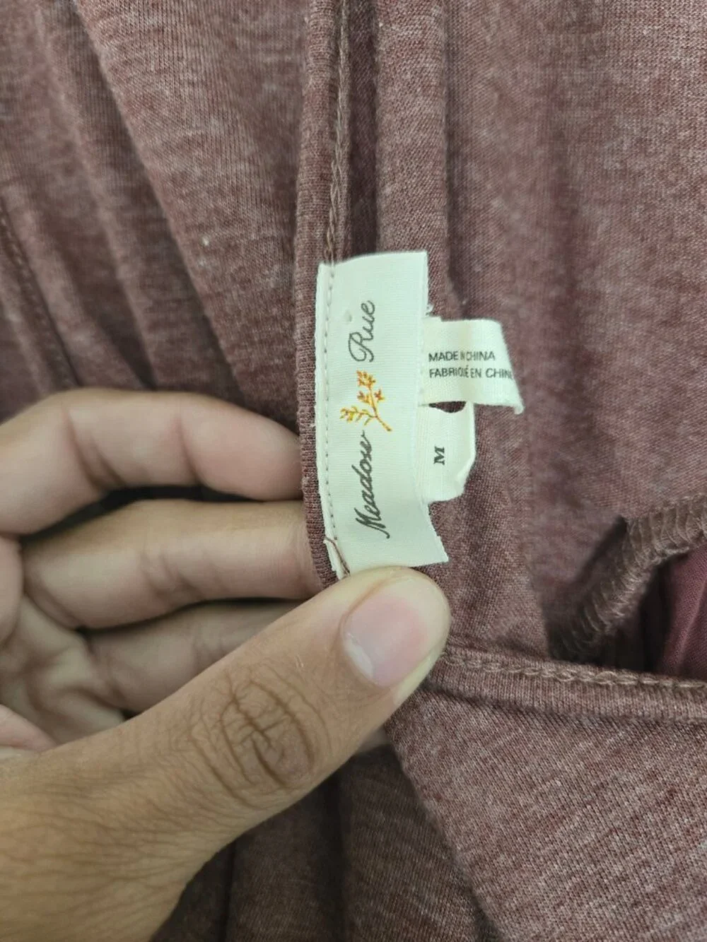 Anthropologie Meadow Rue Mauve/Wine Quincy Top - Picture 3 of 5